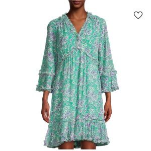 Kobi Halperin Everly Floral Ruffle Minidress dress, size L